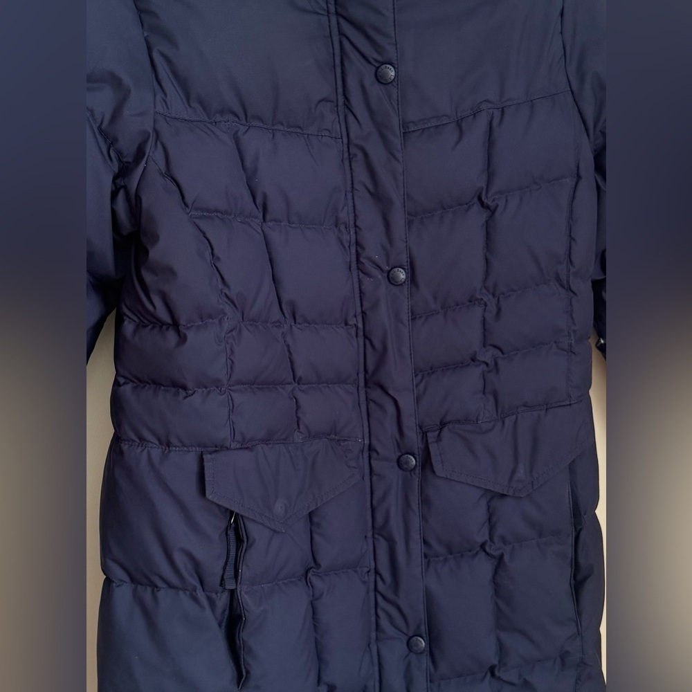 L.L.Bean Women’s DownTek Thigh Length Puffer Coat Size Small Navy Winter Jacket - Picture 3 of 10